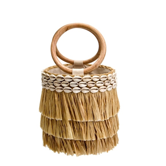 Poolside Hula Hut Fringed Bucket Bag - Picture 3 of 9